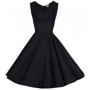 Lindy Bop Ophelia black swing dress